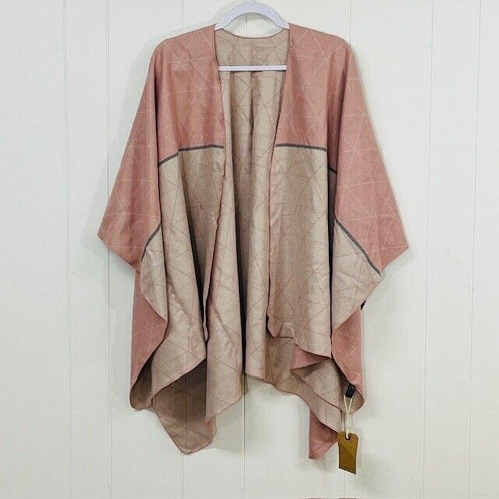 Melifluos Scarf Shawl Pink Brown Viscose - New